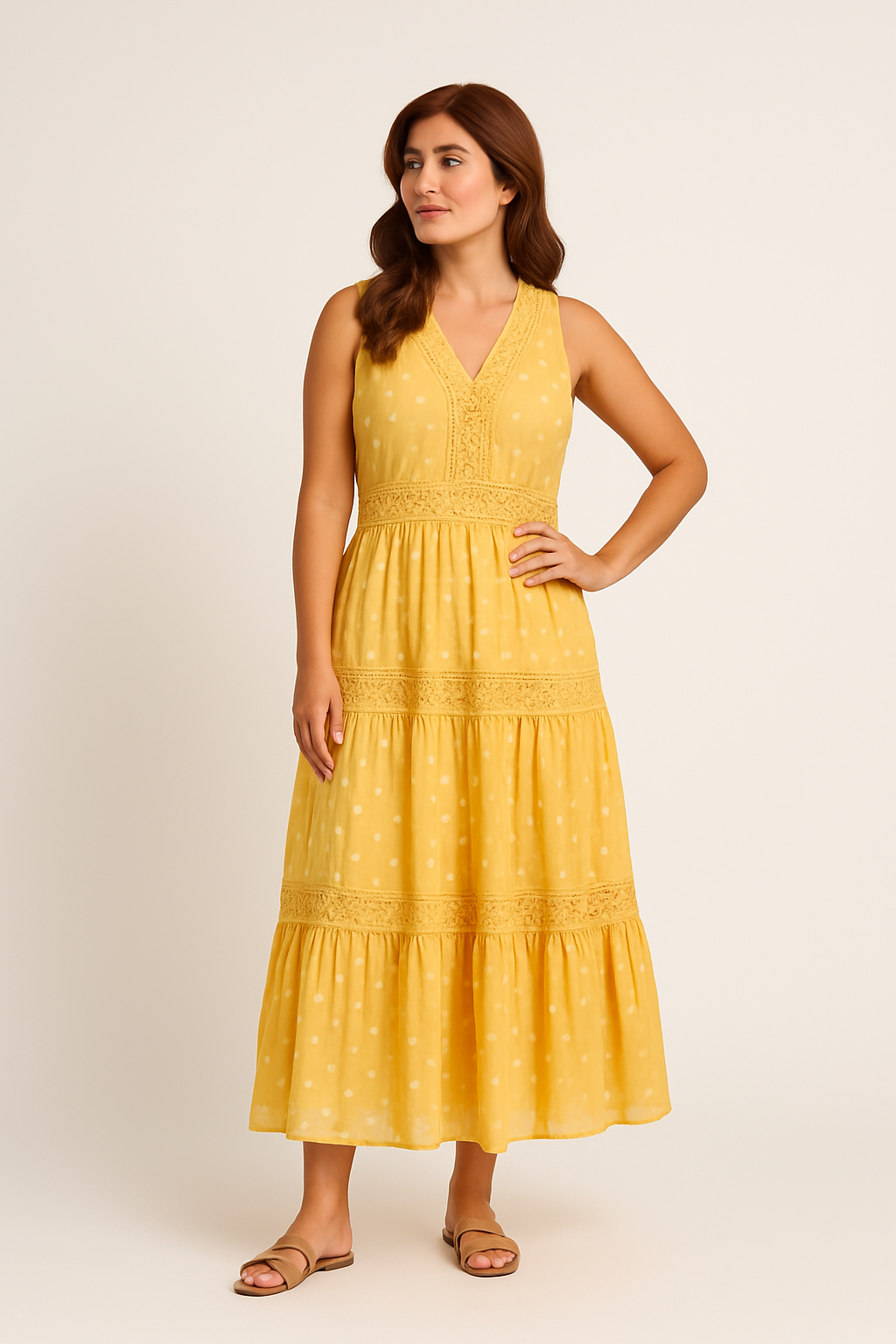 HERBERGER | Festliches Damen Boho Maxikleid luftig & leicht