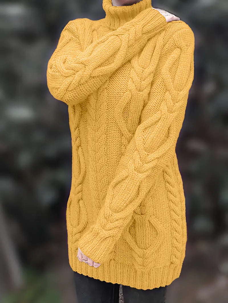 Narda™ Damen Rollkragen Kleid