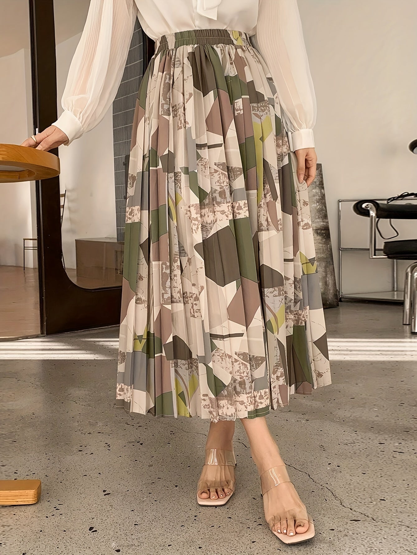 Faltenakzent Damen Rock