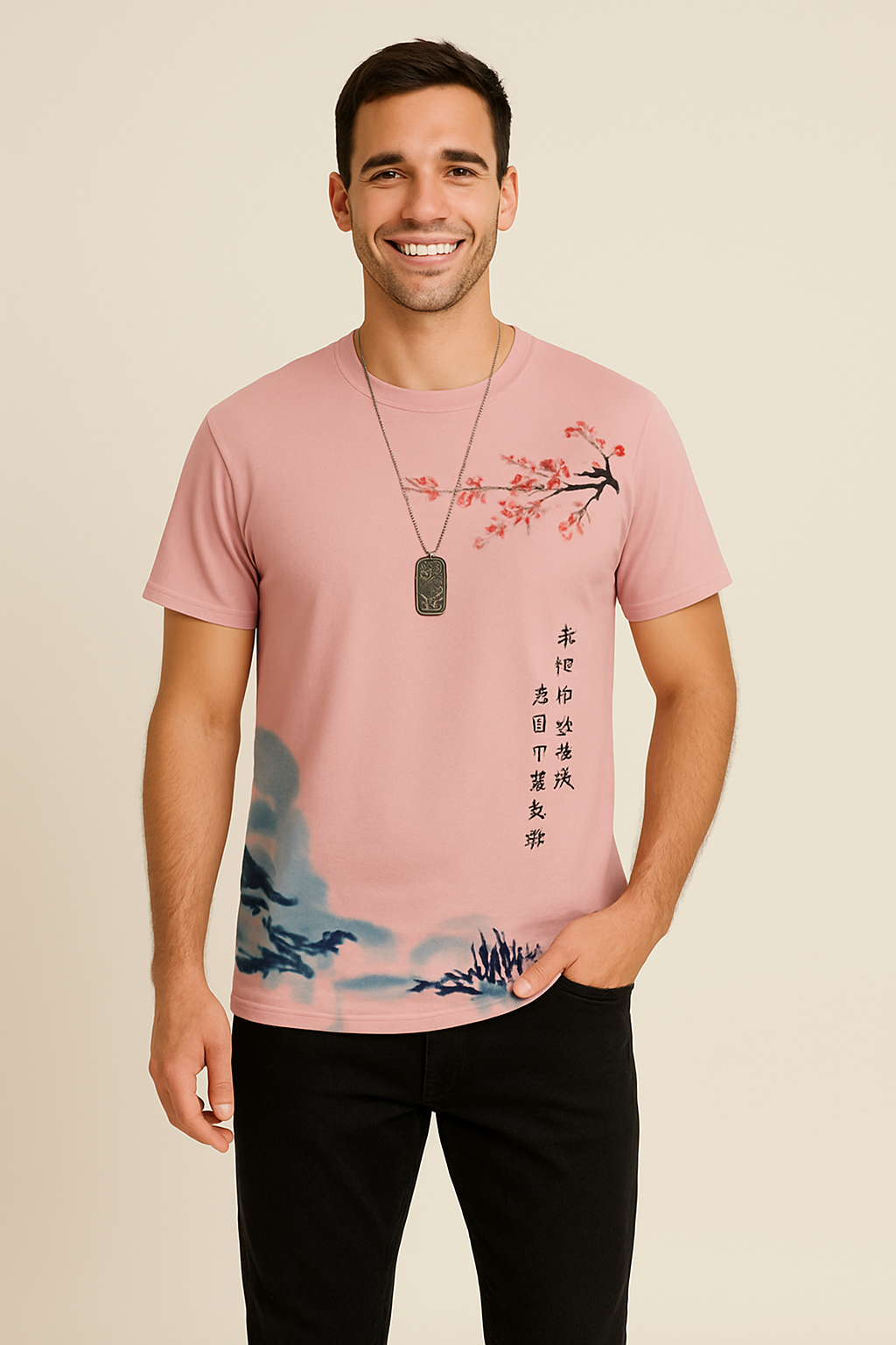 HERBERGER | Herren T-Shirt mit Blumenprint für Urlaub & Sommer