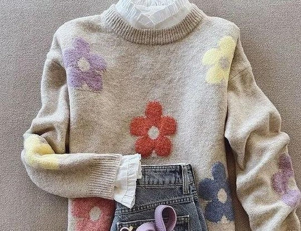 Zartton Rundhalspullover