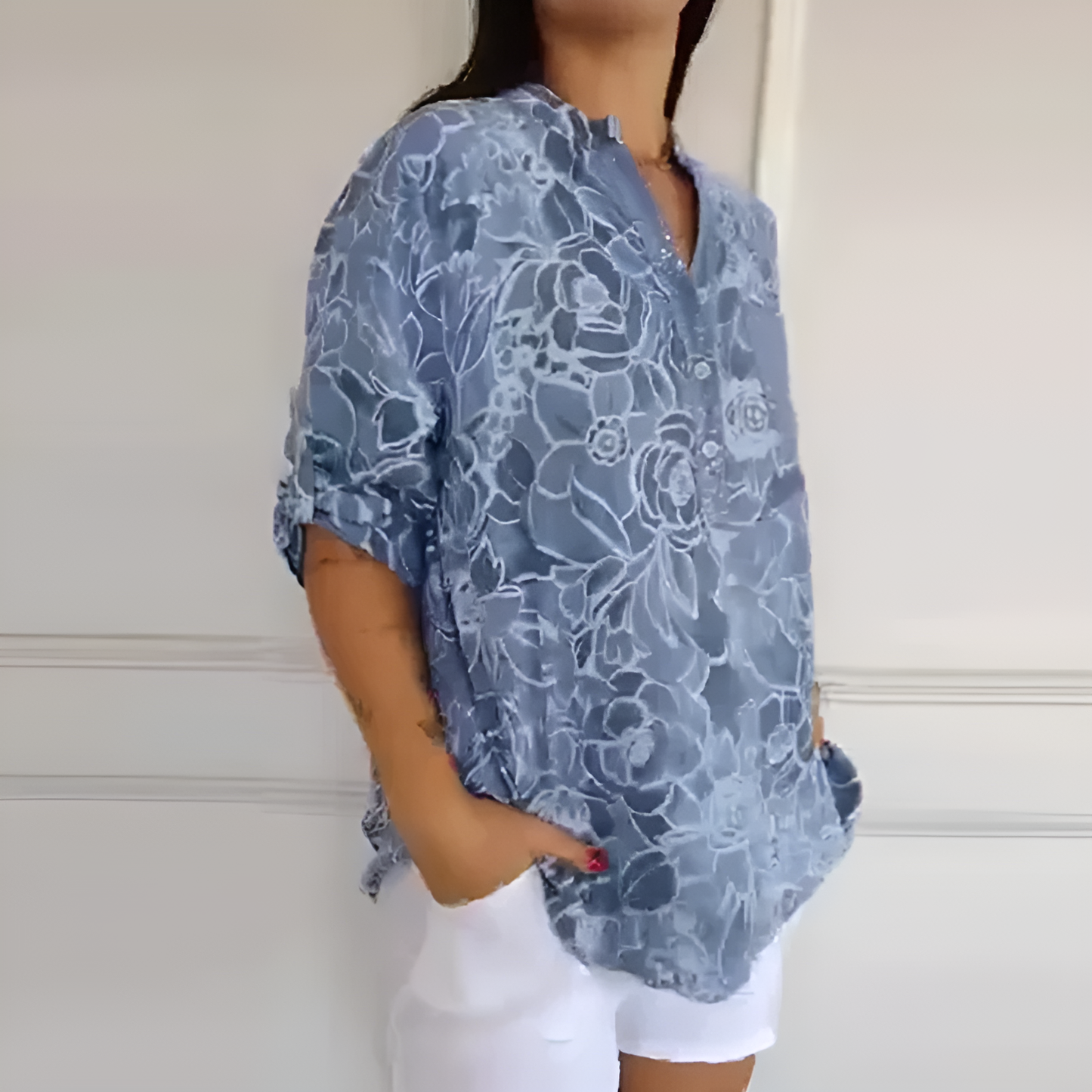 Florallicht Damen Bluse