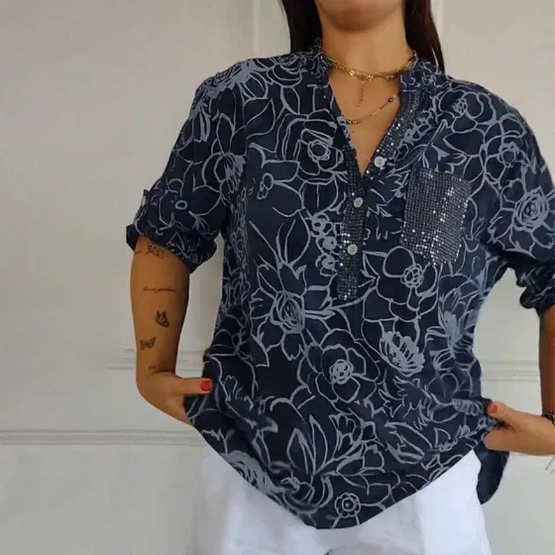Florallicht Damen Bluse