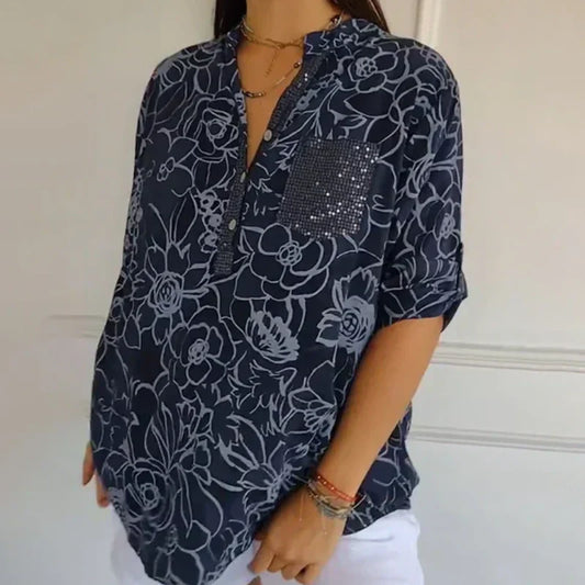 Florallicht Damen Bluse
