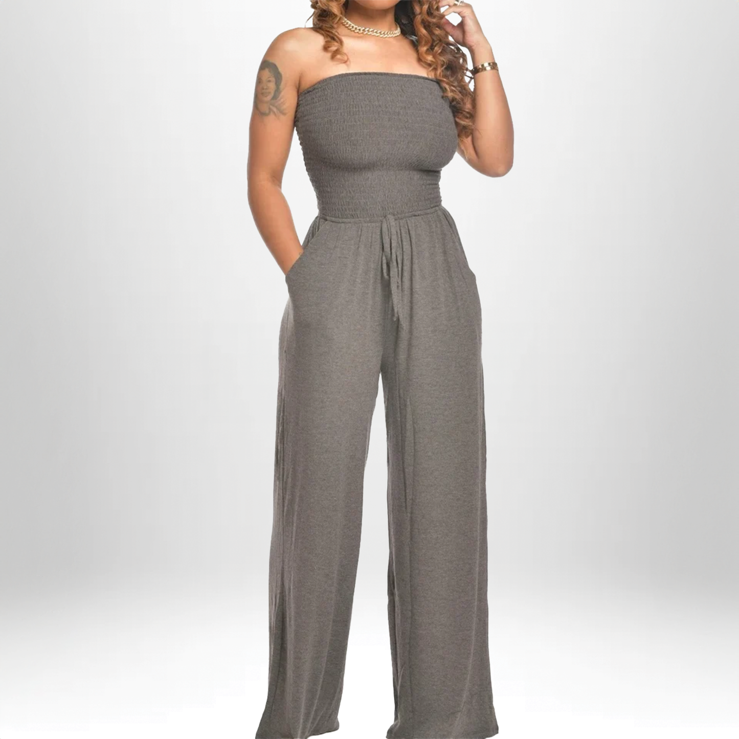 Celia - 2025 Trägerlosen Sommer Jumpsuit