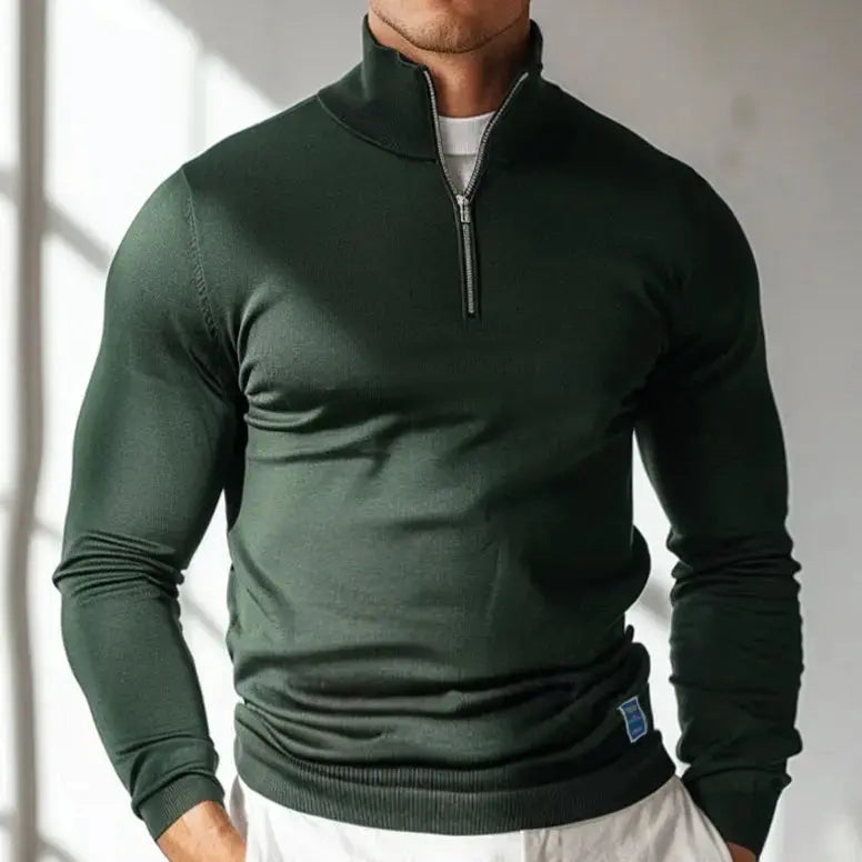 Essential Pullover mit Viertel-Reissverschluss
